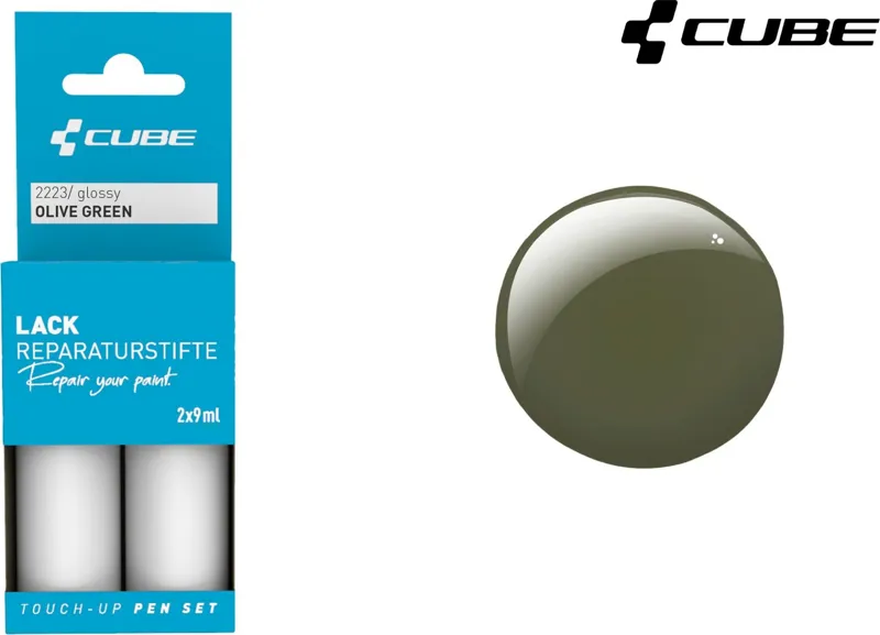 Cube Touch Up Paint Pen Set Olive Green Glossy 2223 30ml
